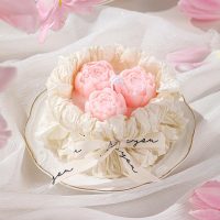 Nến Thơm Hoa Mẫu Đơn Hồng Pastel