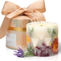 Nến Thơm Trụ Hoa Khô Botanical - Hương Thảo Mộc Tự Nhiên
